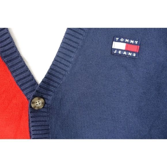 NWT TOMMY HILFIGER JEANS COLOR BLOCK RED WHITE BLUE SiZE LARGE (SAME AS PHOTO) - Picture 4 of 9
